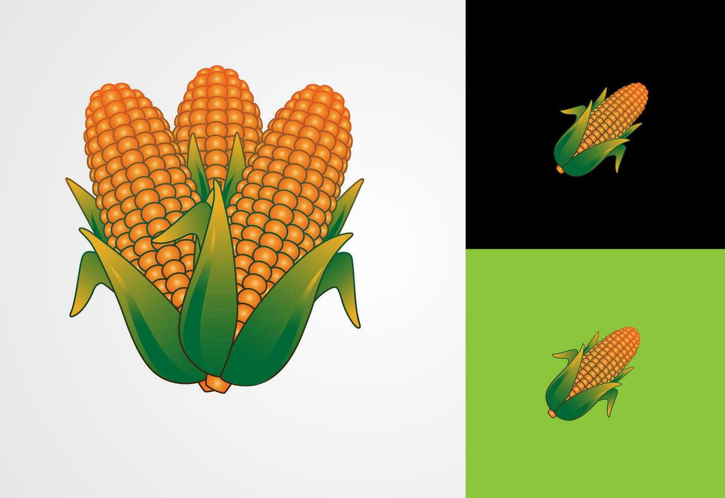 Corn Fruits coloring pages vector illustration Free Vector