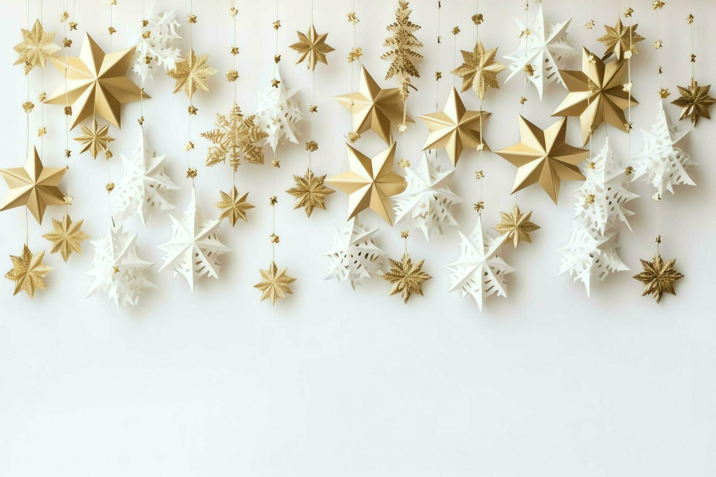 Christmas composition with gift boxes, card balls fir branches pine cones with copy space. Christmas by AI Generated photo