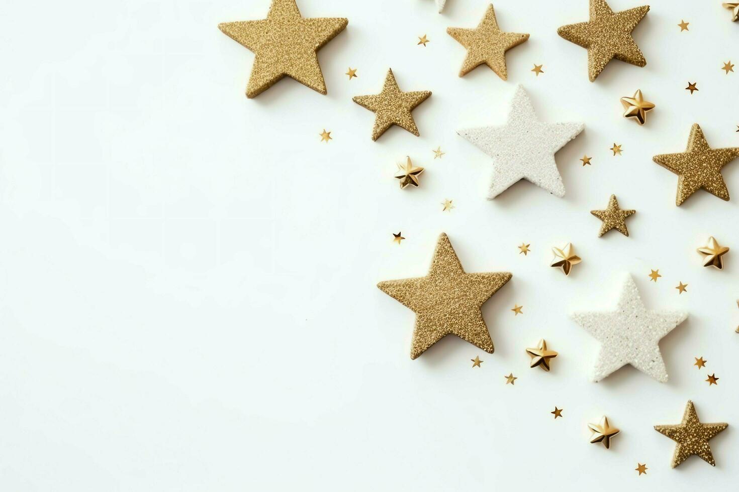 Christmas composition with gift boxes, card balls fir branches pine cones with copy space. Christmas by AI Generated photo