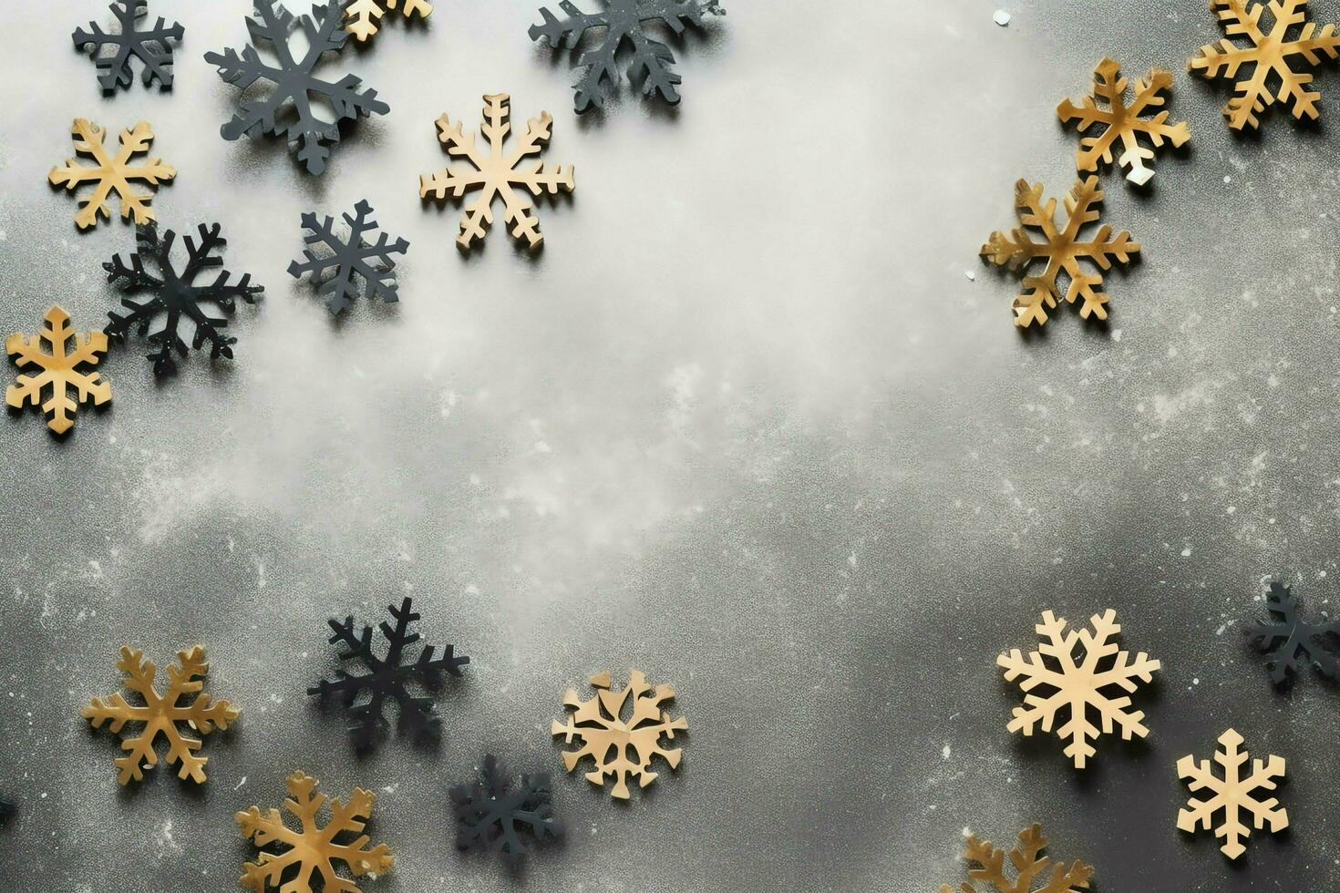 Christmas composition with gift boxes, card balls fir branches pine cones with copy space. Christmas by AI Generated photo
