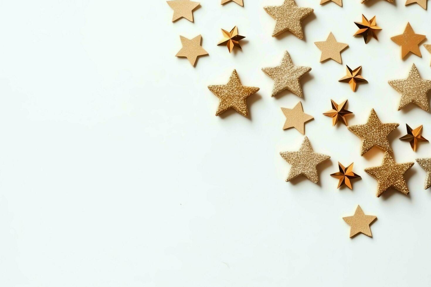 Christmas composition with gift boxes, card balls fir branches pine cones with copy space. Christmas by AI Generated photo