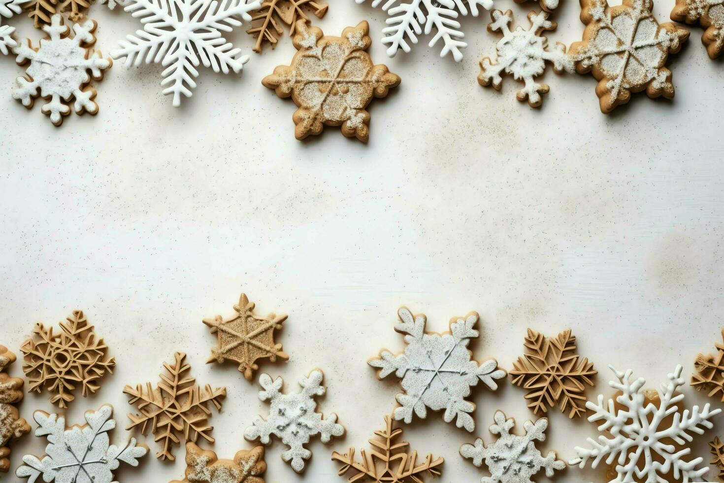 Christmas composition with gift boxes, card balls fir branches pine cones with copy space. Christmas by AI Generated photo