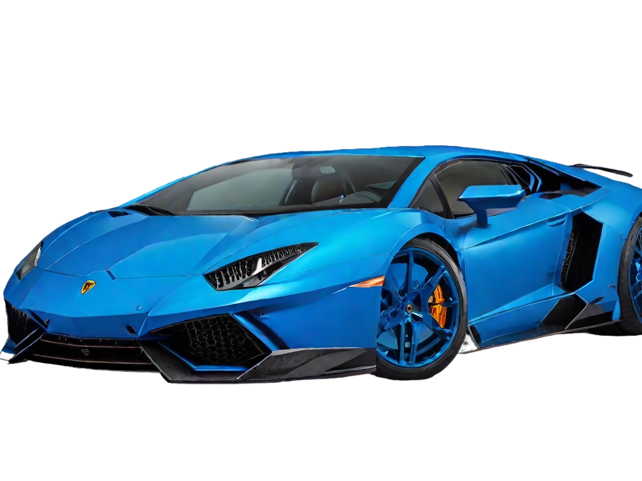 AI generated Lamborghini blue color Ai generated png