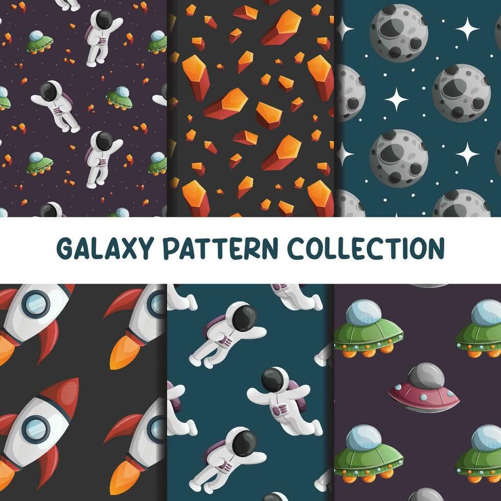 galaxy pattern illustration collection vector