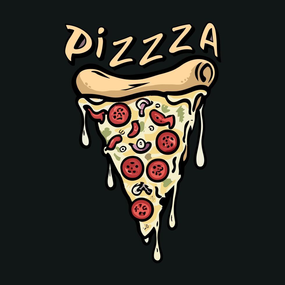 pizza just for me t shirt design vector