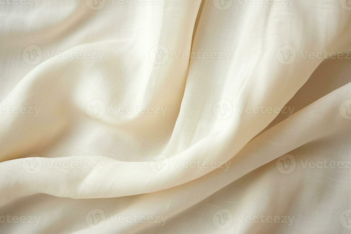 AI generated Linen texture. Background made of linen fabric with folds. Generated by artificial intelligence photo