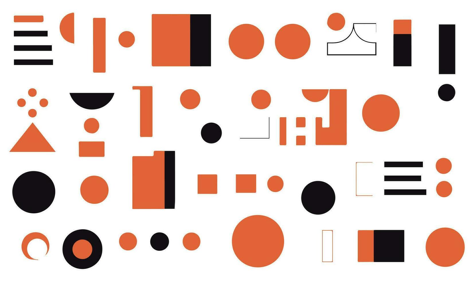 Abstract geometric shapes set. Vector illustration in flat style for your design.