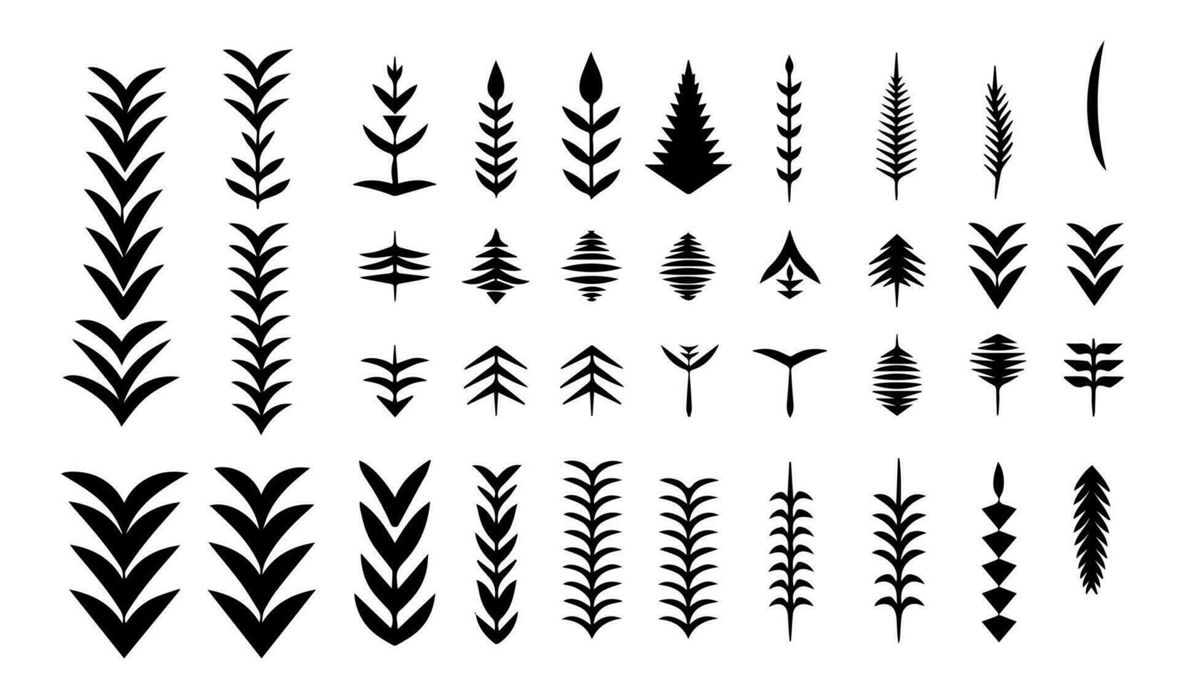 Set of arrows. Black silhouettes of arrows. Vector illustration.
