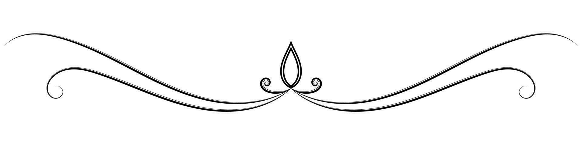 Black vintage lines for decorating cards, Thai pattern lines. vector