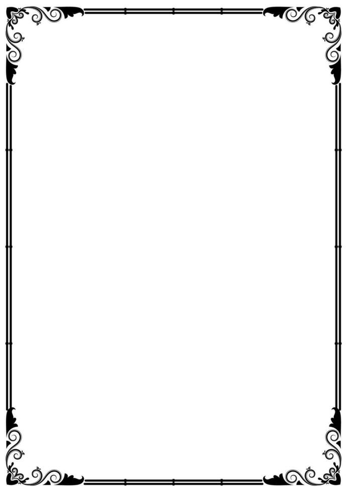 Thai pattern frame, vintage pattern border vector