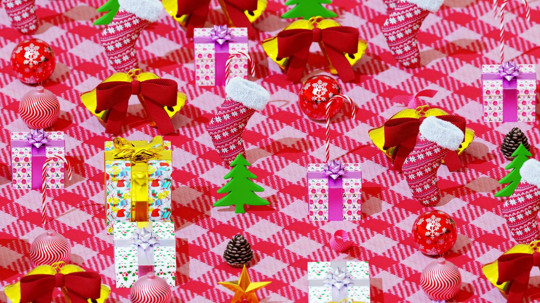 Traditional Christmas Seamless Pattern photo