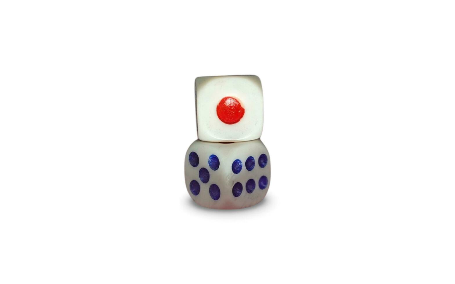 two dice isolated on white photo