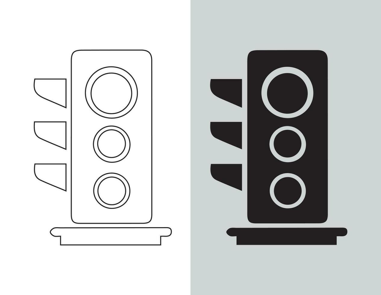 vector illustrations of traffic light symbols