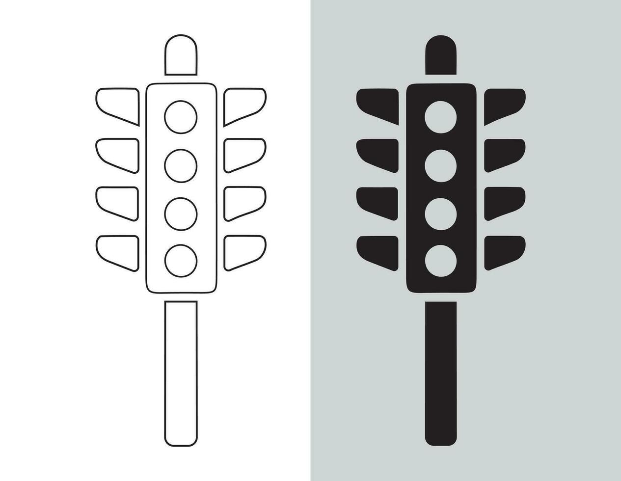 vector illustrations of traffic light symbols