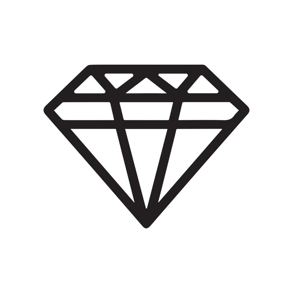 vector diamante símbolo para en línea y móvil aplicaciones diamante joyas como un marca y emblema