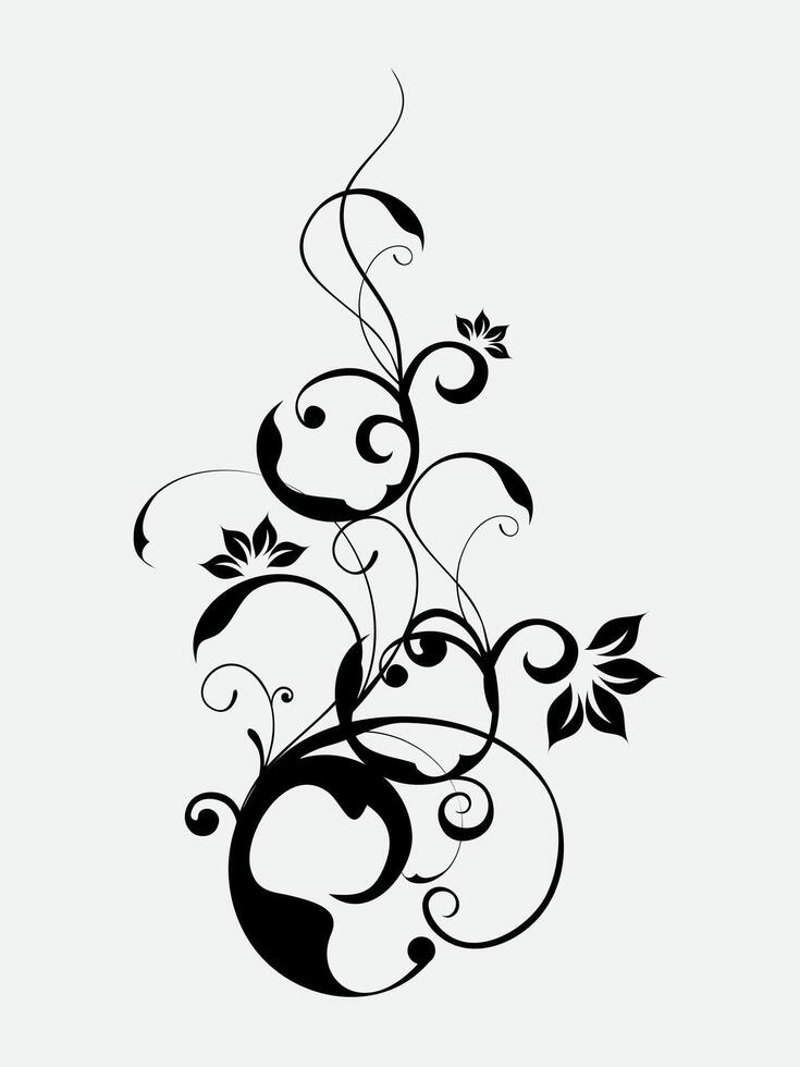 floral design element vector black and white 35741188 Vector Art at