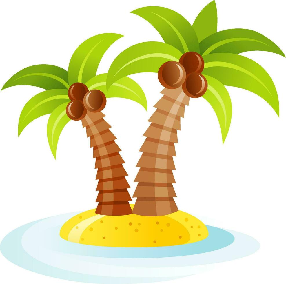vector ilustración de un Coco árbol