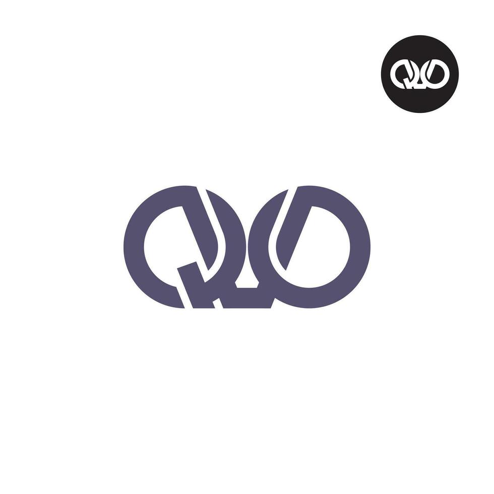 Letter QVO Monogram Logo Design vector