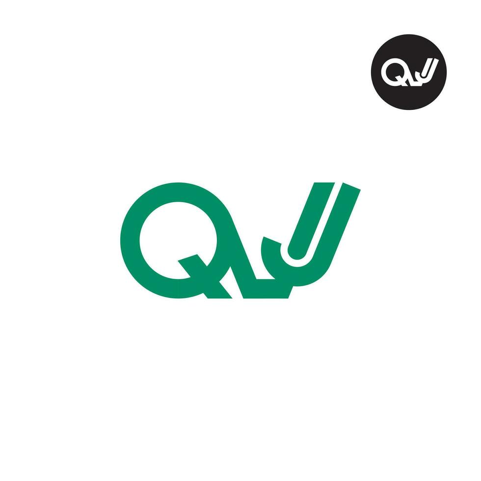 Letter QVJ Monogram Logo Design vector