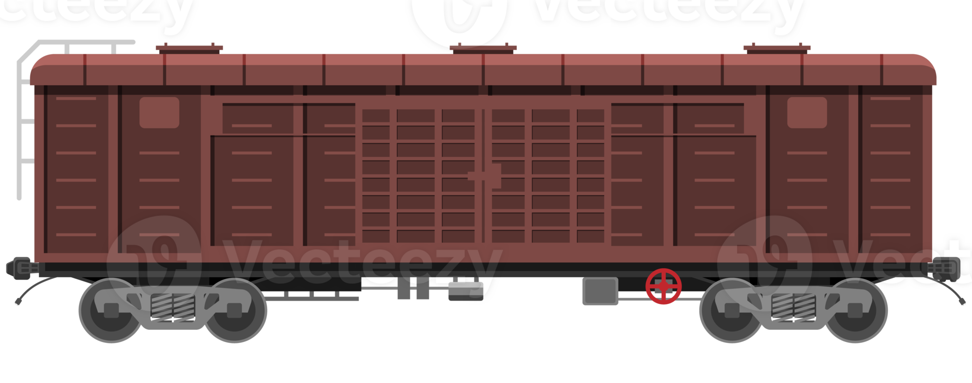 Freight boxcar train wagon. png