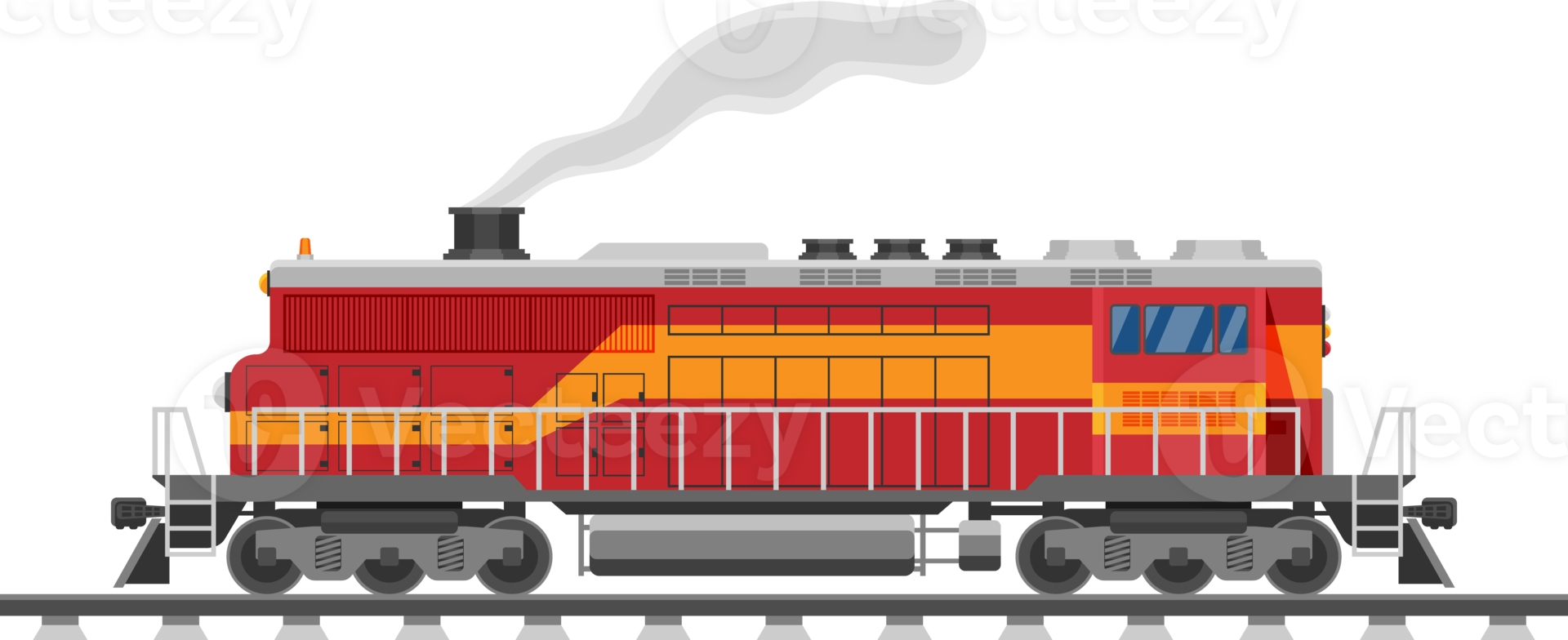 Diesel freight train with diesel or electric engine