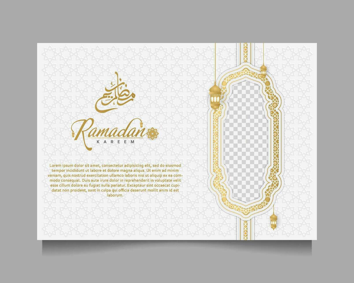 Elegant Ramadan Kareem Background, for poster, frame concept, flyer, poster. vector