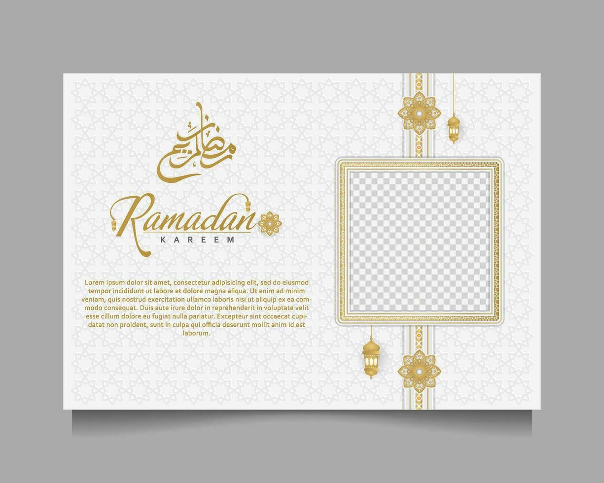 Elegant Ramadan Kareem Background, for poster, frame concept, flyer, poster. vector