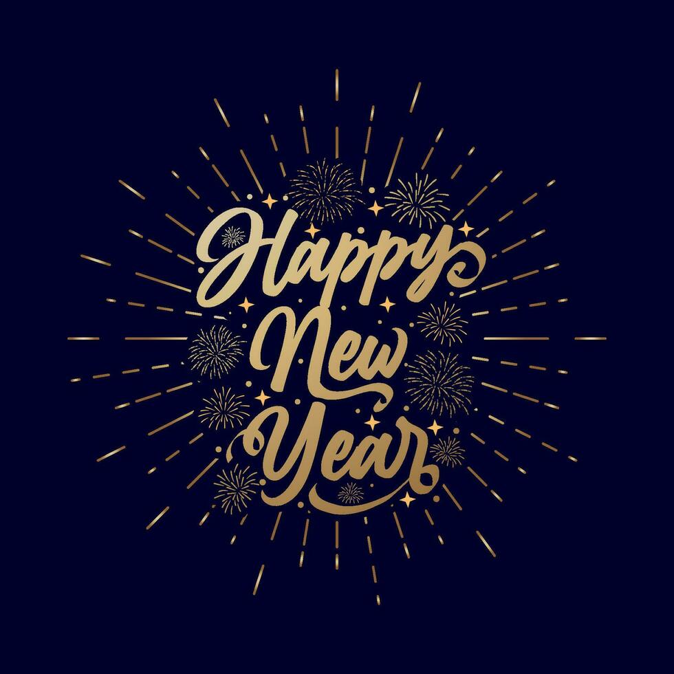 Happy Year 2024 typography text vector