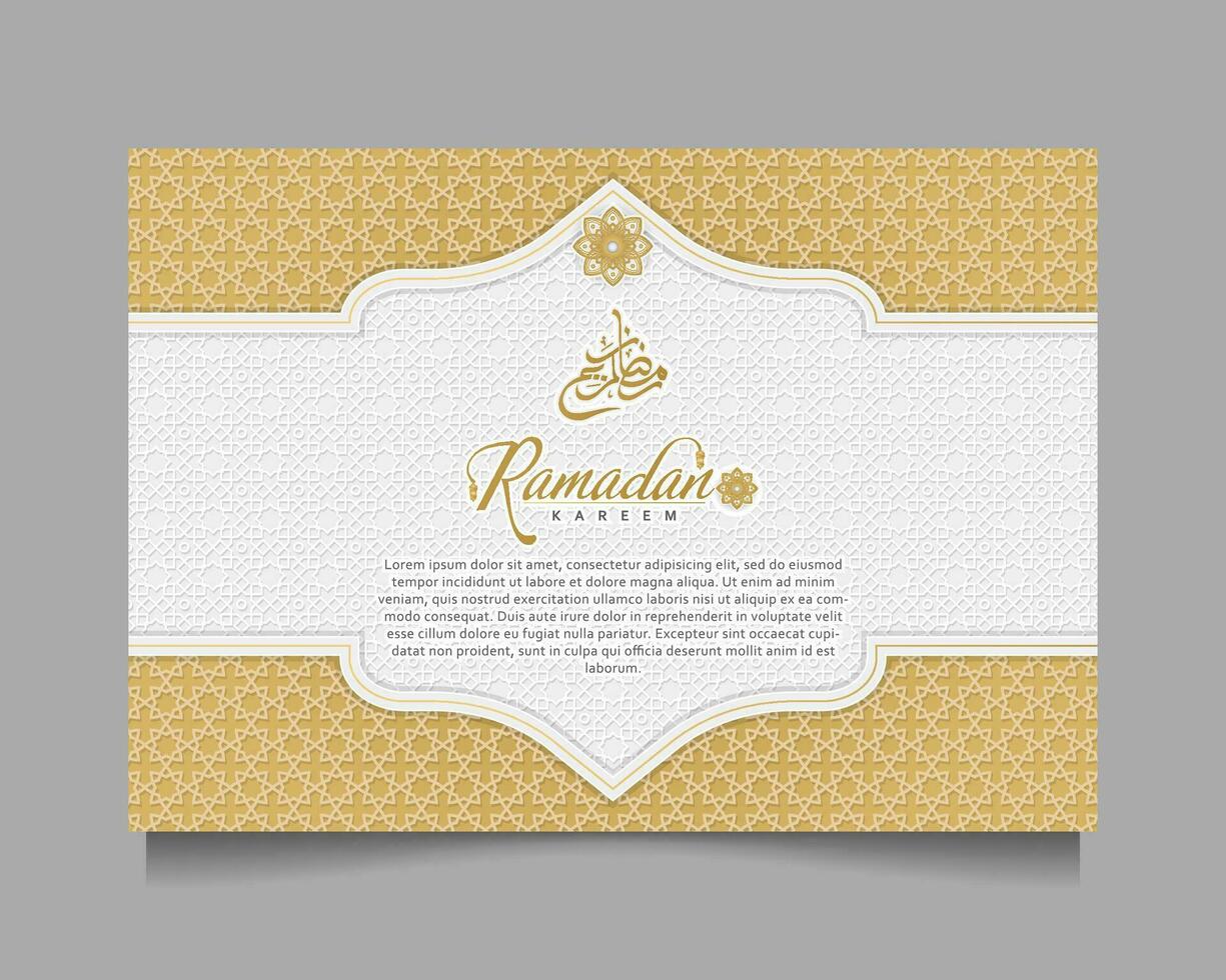 Elegant Ramadan Kareem Background, for poster, frame concept, flyer, poster. vector