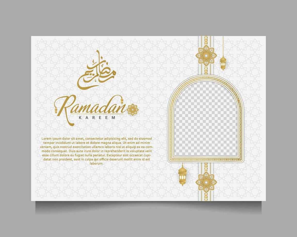 Elegant Ramadan Kareem Background, for poster, frame concept, flyer, poster. vector