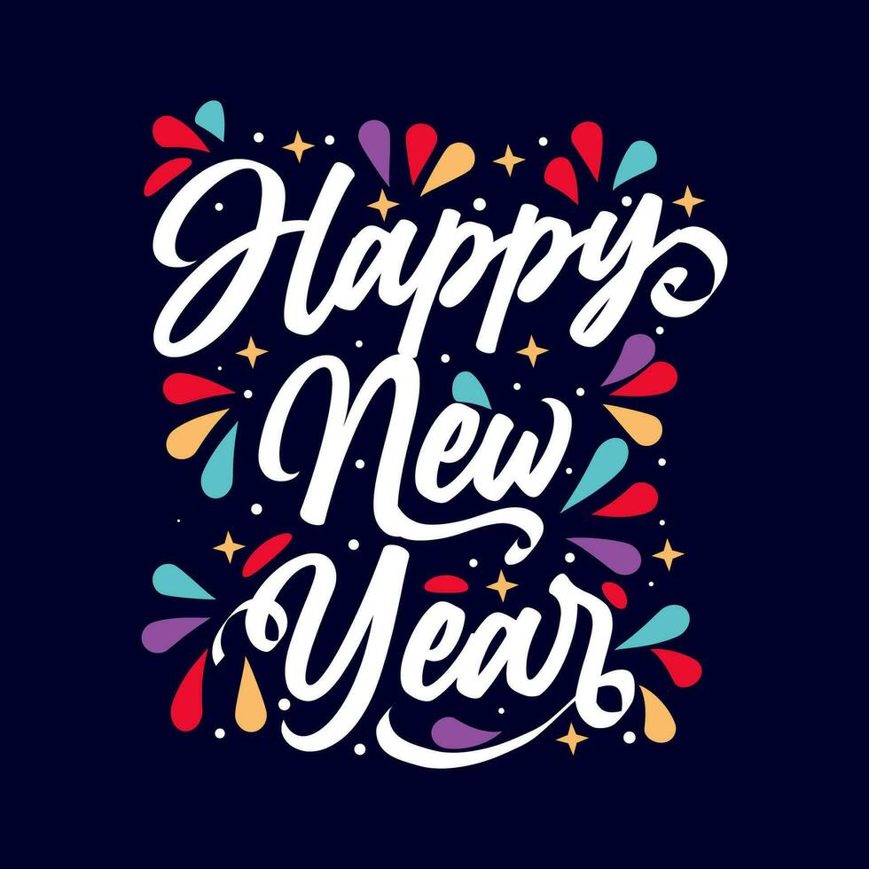 Happy Year 2024 typography text vector