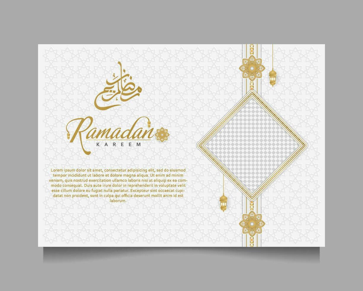 elegante Ramadán kareem fondo, para póster, marco concepto, volantes, póster. vector