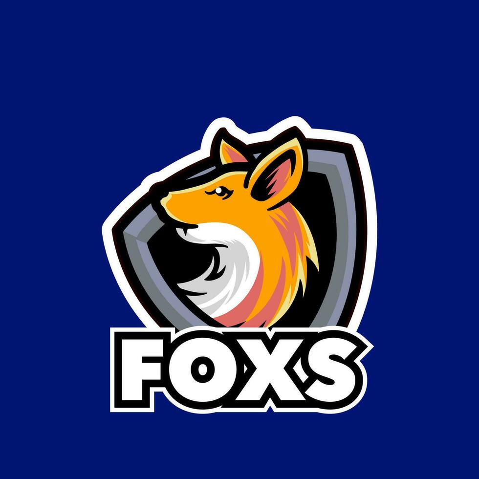 Fox emblem symbol badge sport logo design shield logo vector