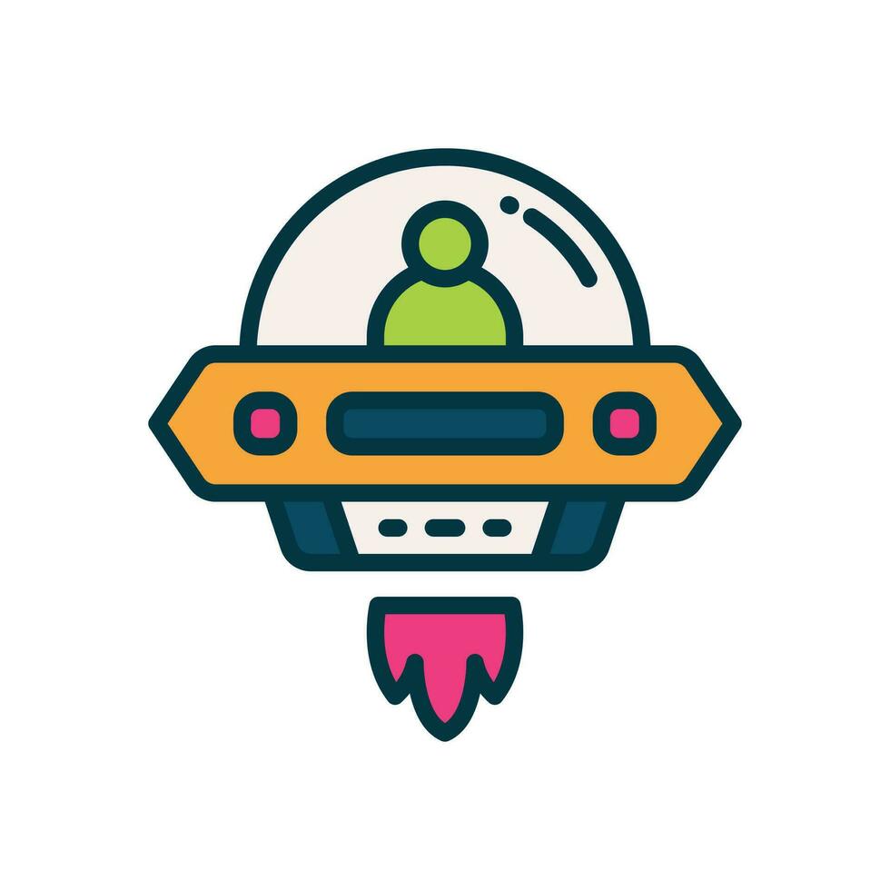 ufo icon. vector line icon for your website, mobile, presentation, and logo design.