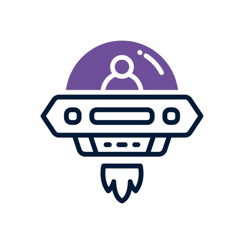 ufo icon. vector dual tone icon for your website, mobile, presentation, and logo design.
