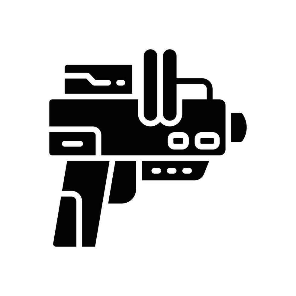 desintegrador pistola icono. vector glifo icono para tu sitio web, móvil, presentación, y logo diseño.