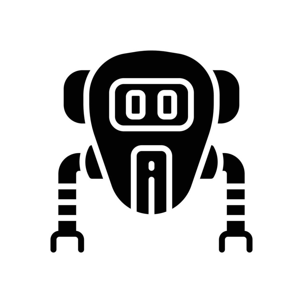 space robot icon. vector glyph icon for your website, mobile, presentation, and logo design.