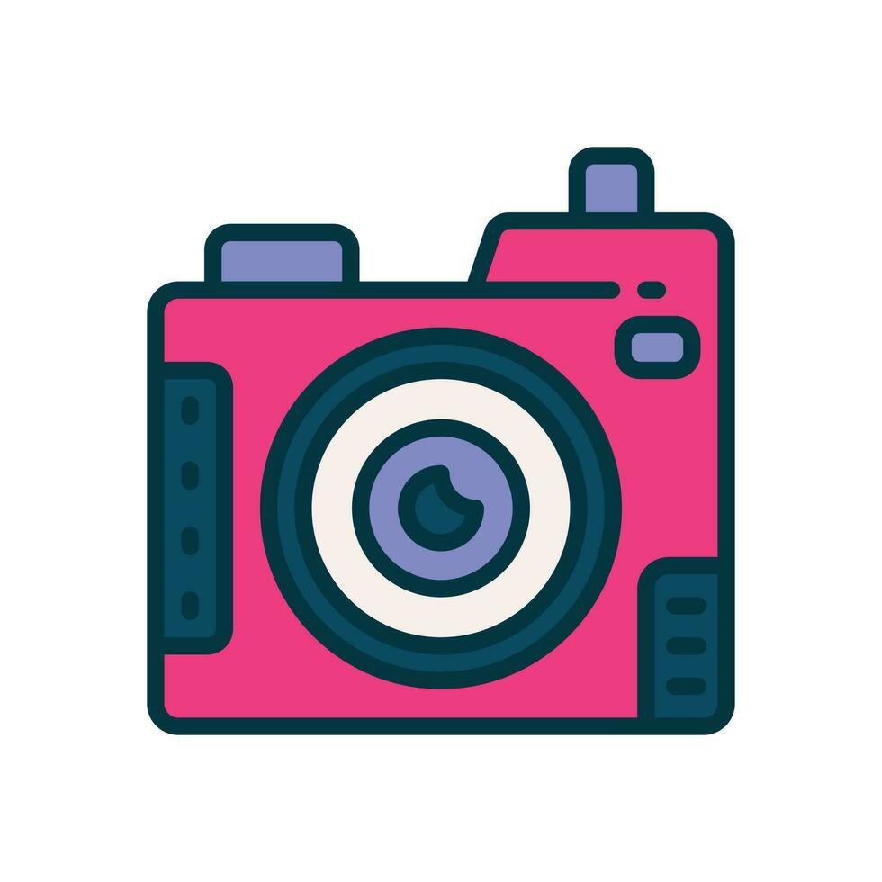 camera icon. vector filled color icon for your website, mobile, presentation, and logo design.