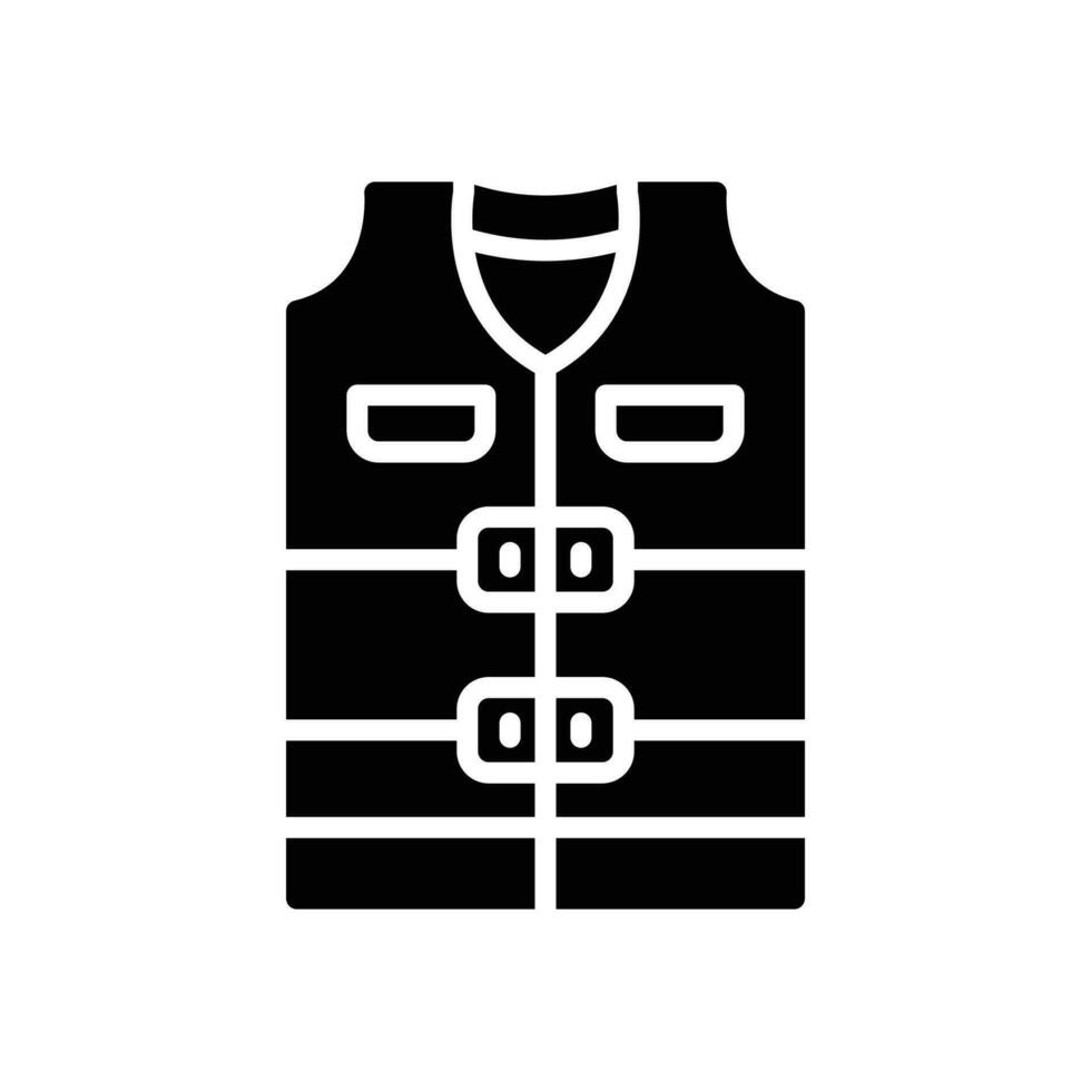 life vest icon. vector glyph icon for your website, mobile, presentation, and logo design.