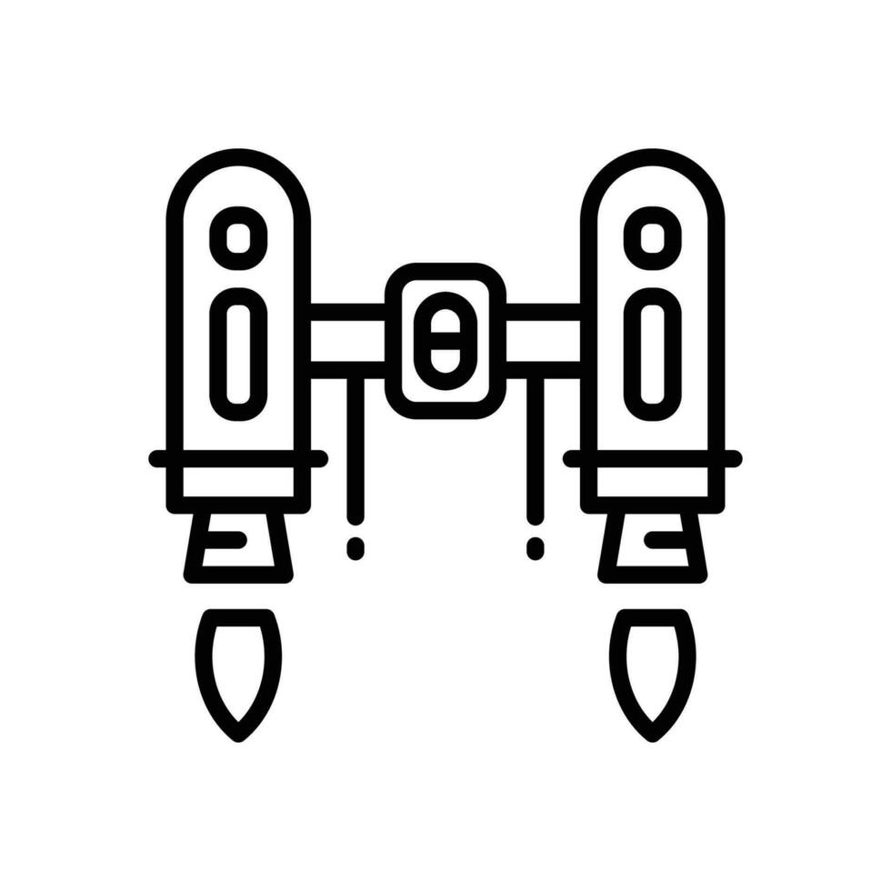 jet pack icon. vector line icon for your website, mobile, presentation, and logo design.