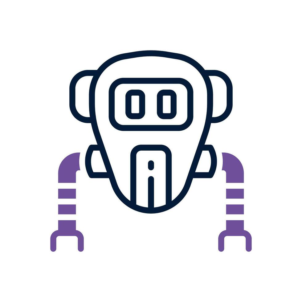 space robot icon. vector dual tone icon for your website, mobile, presentation, and logo design.