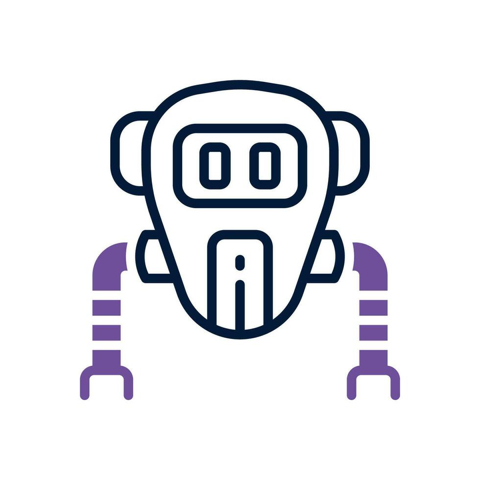 space robot icon. vector dual tone icon for your website, mobile, presentation, and logo design.