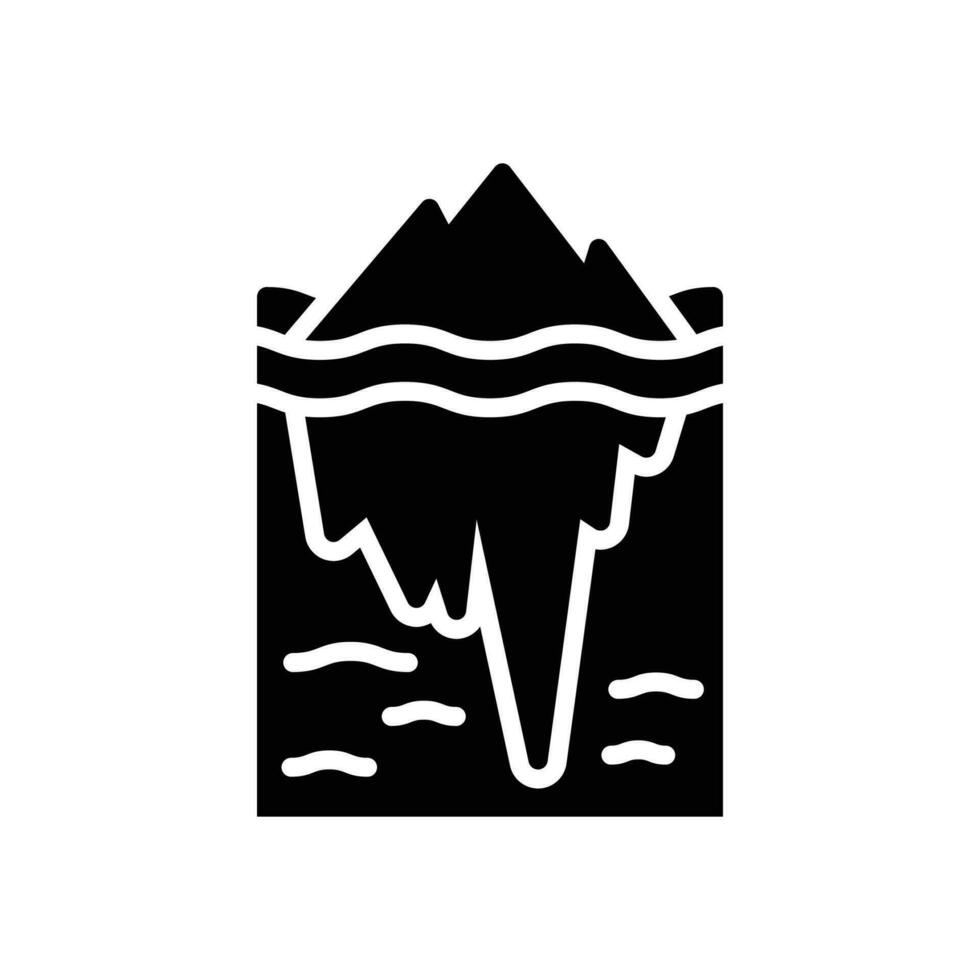 iceberg icono. vector glifo icono para tu sitio web, móvil, presentación, y logo diseño.