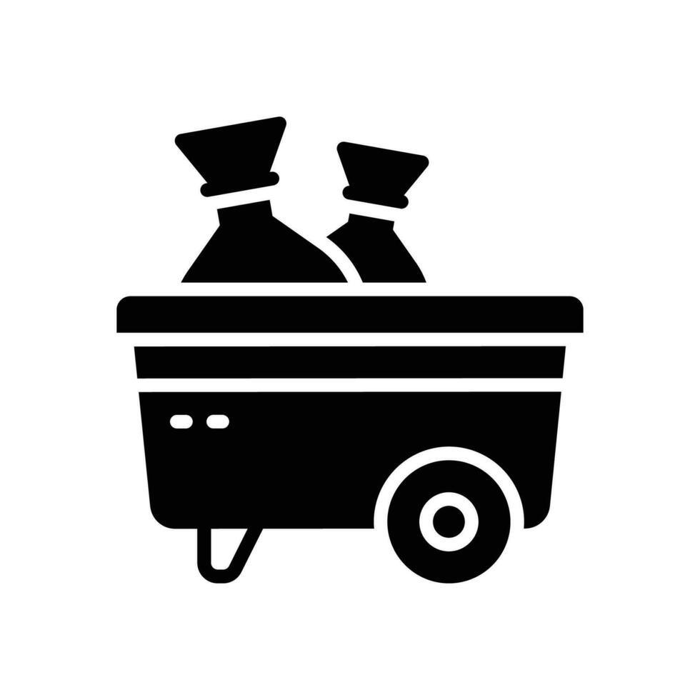 garbage icon. vector glyph icon for your website, mobile, presentation, and logo design.