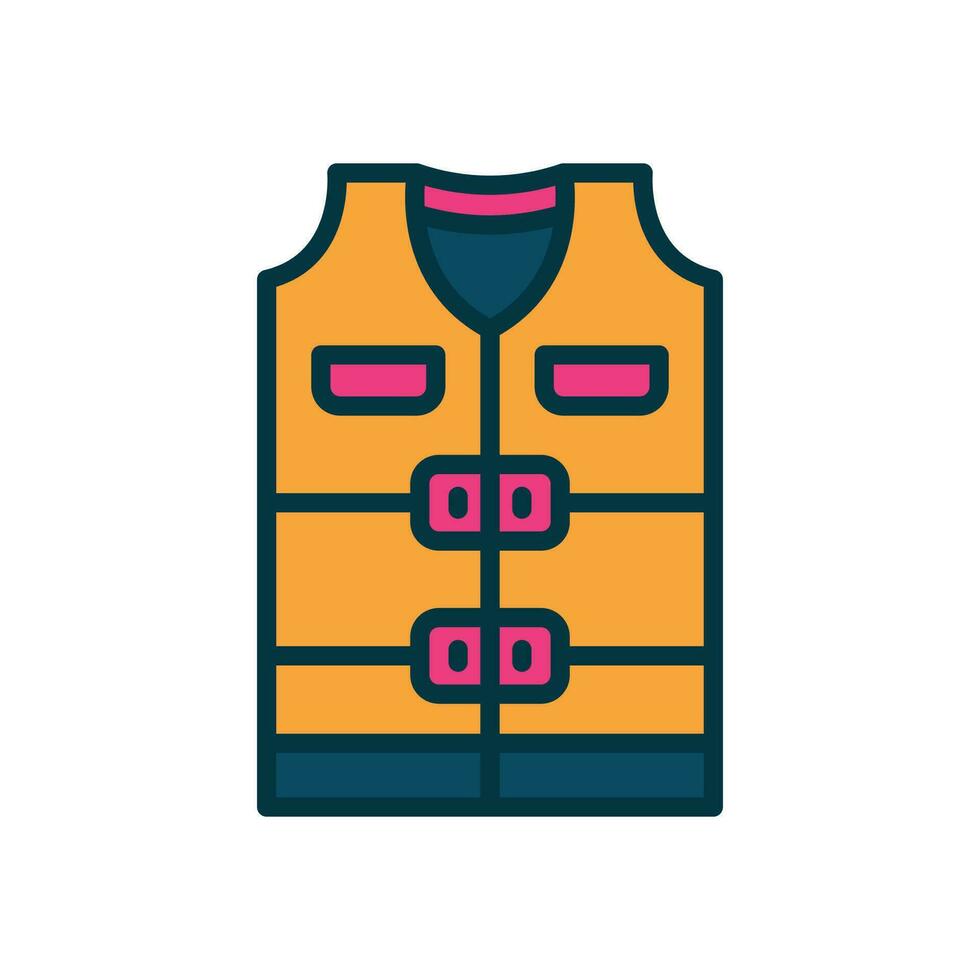 life vest icon. vector filled color icon for your website, mobile, presentation, and logo design.