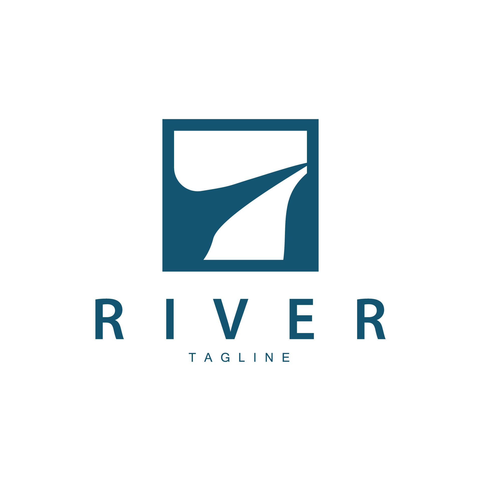 River Logo Vector River Bank Mountain Design Agriculture Symbol ...