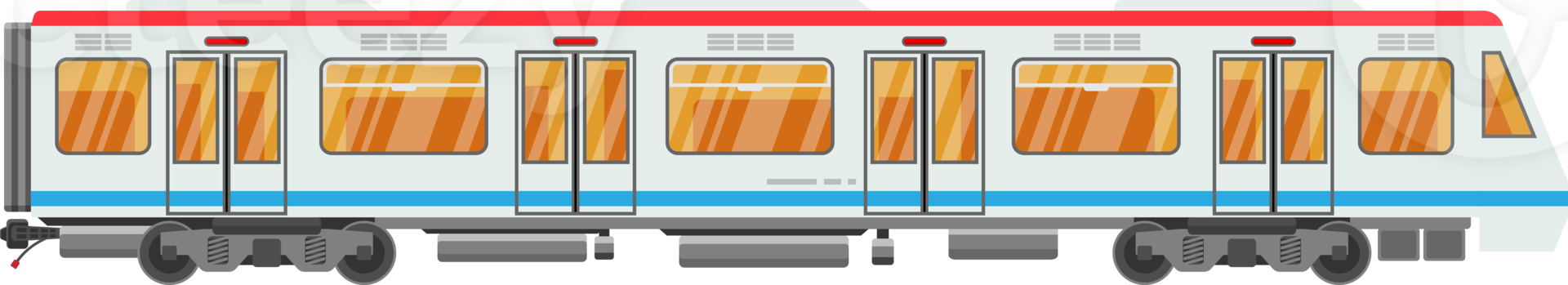 Detailed Underground Train Car png