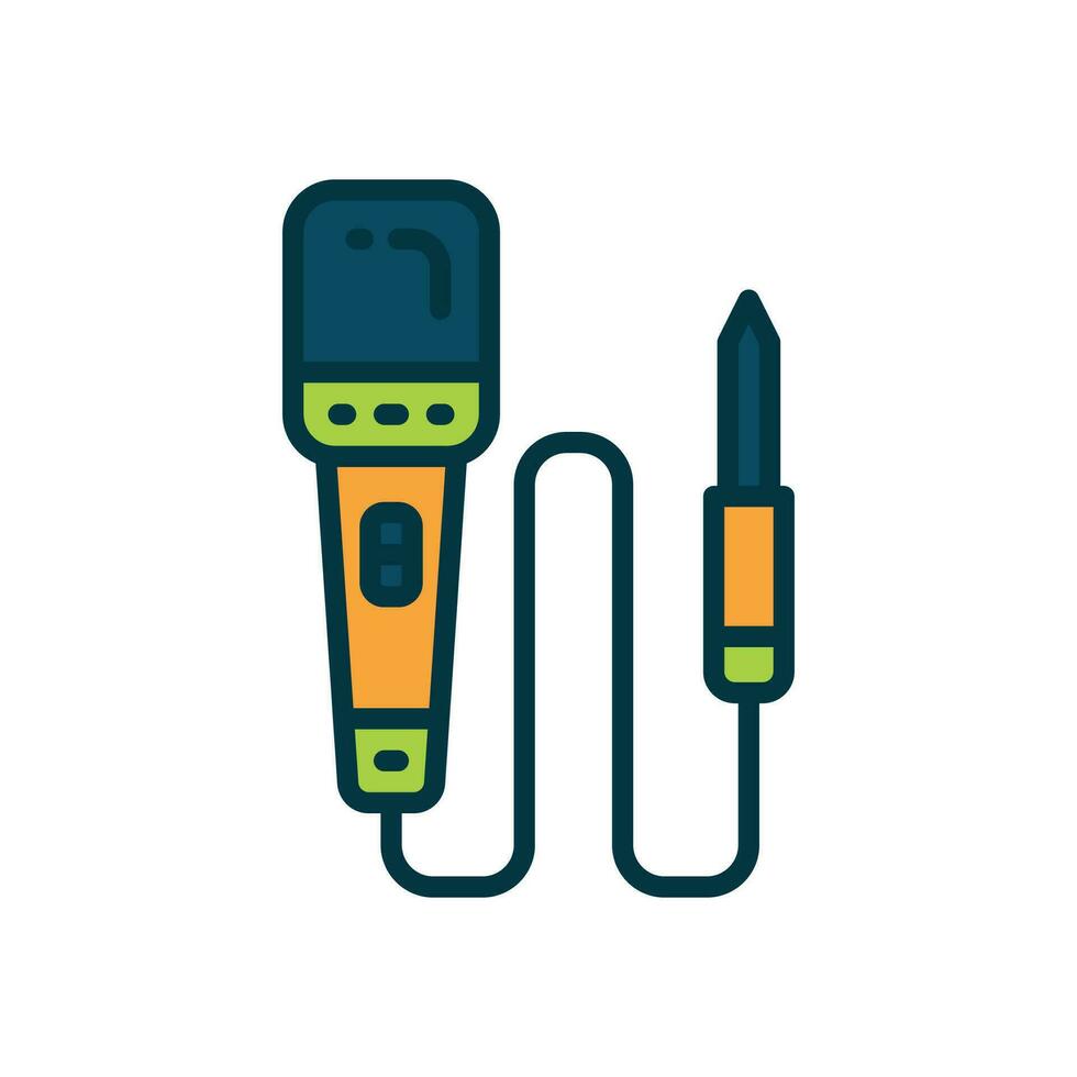 microphone icon. vector filled color icon for your website, mobile, presentation, and logo design.