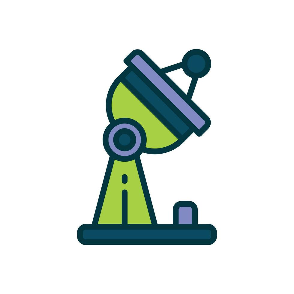 satellite dish icon. vector filled color icon for your website, mobile, presentation, and logo design.