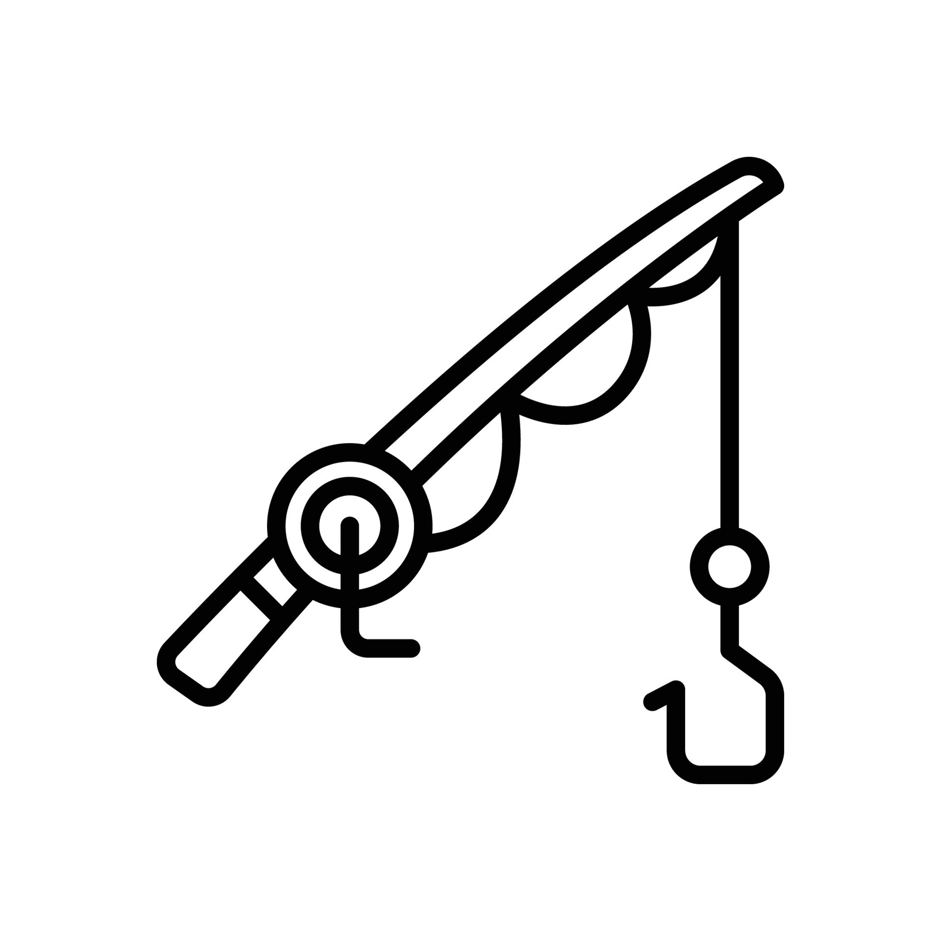 fishing rod icon. vector line icon for your website, mobile, presentation,  and logo design. 35742197 Vector Art at Vecteezy